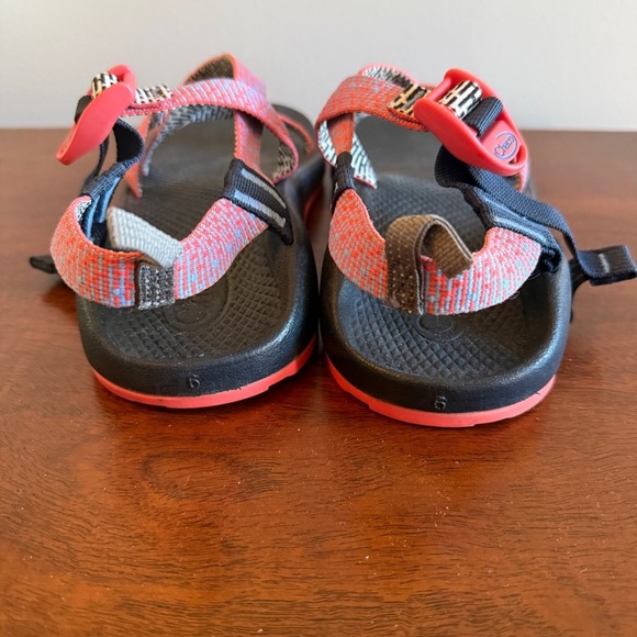 EUC Chaco Kids Sandals - Pink & Blue/White and Black Size 6 - Picture 3 of 4